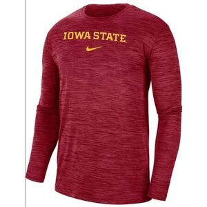 Nike Iowa State Cyclones Red Velocity Team Issue Long Sleeve T-Shirt L